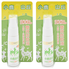 小鹿山丘 雙效防蚊液 甜橙, 溫和天然成分, 孩童也適用, 有機精油, 20g, 2瓶