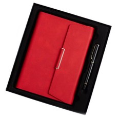 Black Swan素色商務筆記本, 紅色, 1本