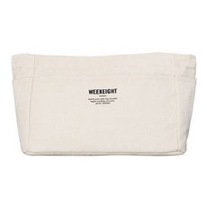 WEEKIEIGHT 帆布包束口, M, 米白色