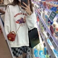 피어니스트 파자마 베어 라운드 맨투맨 티셔츠