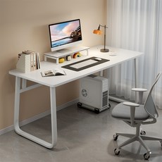 코멧 멀티 데스크 게이밍 컴퓨터 책상 세트 1200 (컴퓨터 받침대+모니터 받침대 포함), 화이트