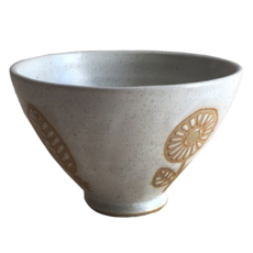 KANESAN HANAtoHA系列 可愛花朵飯碗 日本制 直徑10.5x6.5cm, 米白色, 1個