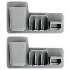 Moonil Chemical 矽膠吸附牙膏牙刷架, 灰色, 2個