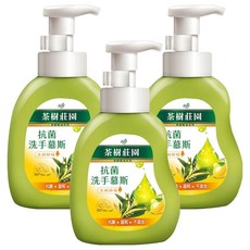 farcent 花仙子 茶樹莊園 抗菌洗手慕斯 茶樹檸檬, 500g, 3瓶
