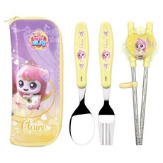 르번 프린세스 캐치티니핑 알찬 교정 젓가락 풀세트, 아름핑, 1세트, 스푼 + 포크 + 젓가락 + 케이스