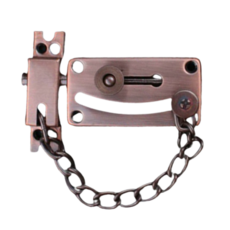 正直的雙重鎖半月型玄關門安全鎖扣 棕色, 1個