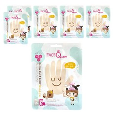 FACEQueeN 蜂蜜牛奶保濕護手膜, 超密著手套式, 牛奶嫩白滋潤精華, 可觸碰手機, 16g, 6包
