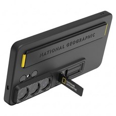 NATIONAL GEOGRAPHIC 國家地理 Stand Strap 智慧型手機 背蓋 手機殼 Galaxy S26 Ultra 支架 腕帶 黑色 無保固