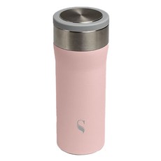SWANZ 天鵝瓷 強化陶瓷保溫杯, 304不鏽鋼, 保溫長達8小時, 珊瑚粉, 550ml, 1個