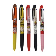 Peanuts 史努比 3色原子筆 0.5mm, 隨機出貨, 5個