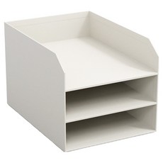 BIGSO TREY 文件整理盒, 米灰色, 3層