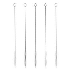 comet 吸管清潔刷, 5支, 銀色 + 白色