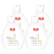 B&B 嬰兒保濕護膚乳液, 120ml, 4瓶