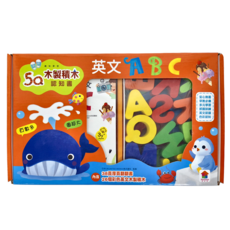 双美 5Q木製積木認知書英文ABC 3歲以上, 26個, 1盒