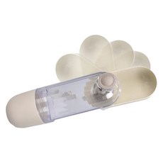 Truly House 寵物外出二合一水糧杯, 3合1, 攜帶方便, 米色, 1個