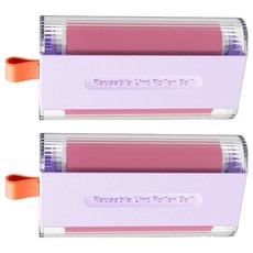 Mirhomefurni 便攜式除毛雙面滾筒 紫色, 2個