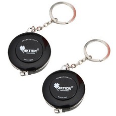 GOODPREP 迷你鑰匙圈捲尺 黑色, 2個, 150cm