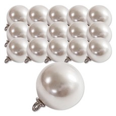 ButtonKing 珍珠鈕扣 8mm, 白色, 16個