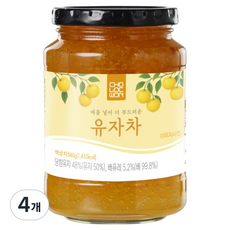 초록원 배를 넣어 더 부드러운 유자차, 560g, 1개입, 4개
