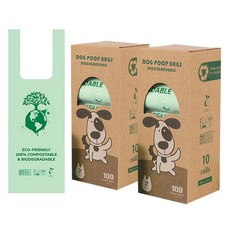 Dunhome 狗把式馬桶包 100p, 2盒, 100枚, 綠色