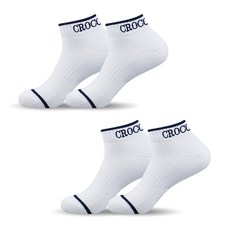 Crocodile 女款運動氣墊修身短筒襪 CD210, 海軍藍, 4雙