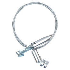 TRENY D吊圖圓輪附鋼索, 銀色, 1個