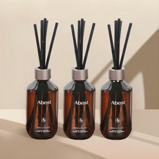 아베스트 디퓨저 3p + 리드스틱 15p 세트, 3개, 200ml, 화이트머스크