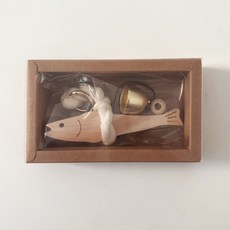 KKAEBIDA 驅邪明太魚磁吸門鈴, 原木色