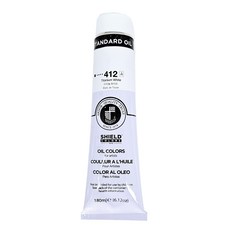SHIELD 盾牌 專業用標準油畫顏料 412 TITIANUM WHITE, 180ml, 1色