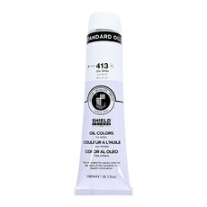 SHIELD 盾牌 標準油畫顏料 專家用 413 ZINC WHITE, 180ml, 1色