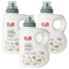 비앤비 비건 섬유 유아 세제, 1.5L, 3개