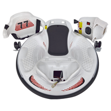 HZB 兒童電動碰碰車，遙控操作親子互動，360°旋轉方向輪, 白色, 1個