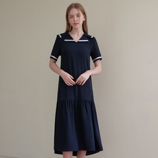 ZERO STREET 雙翻領水手洋裝, 海軍藍