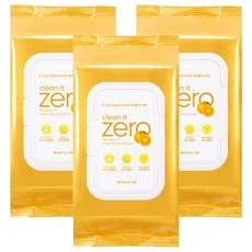 클린 잇 제로 만다린C 비건 클렌징 티슈, 80개입, 3개