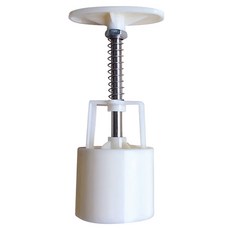 手壓式月餅綠豆糕模具, 50g, 6個花片, 1組, 白色