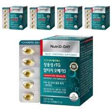 Nutri D-DAY rTG Omega-3 魚油腸溶性膠囊, 60顆, 5盒