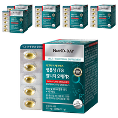 뉴트리디데이 장용성 rTG 알티지 오메가3 메가렉스, 60정, 6개