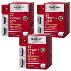 Nutri D-DAY 紅麴輔酶Q10 Omega-3膠囊, 30顆, 1100mg, 3盒