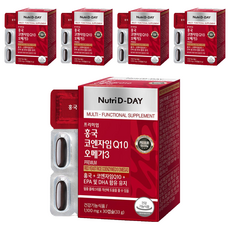 Nutri D-DAY 紅麴輔酶Q10 Omega-3膠囊, 30顆, 1100mg, 5盒