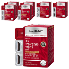 Nutri D-DAY 紅麴輔酶Q10 Omega-3膠囊, 30顆, 1100mg, 7盒