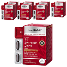 Nutri D-DAY 紅麴輔酶Q10 Omega-3膠囊, 30顆, 1100mg, 8盒