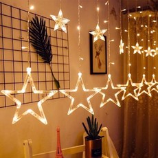 半島良品 浪漫窗簾燈裝飾燈串 350cm, 五角星, 1個
