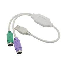 Neon 台灣霓虹 USB轉PS2轉接線 30CM 2入, 1組