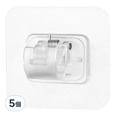 小麥購物 加大無痕掛桿固定架 L1022, 5個, 透明色