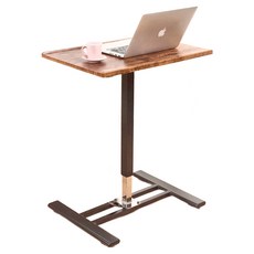 C&B 隨意調整坐站兩用可移動氣壓升降便利桌, RS-GST6040 DB, 60x41x(65~95)公分, 台灣製, 古木深胡桃