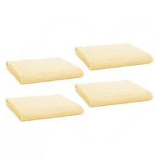 hiorie 日本桃雪 飯店大毛巾, 日本銷售第一, 日本製造 柔軟舒適, 加大尺寸40x100cm, 奶油黃, 4條