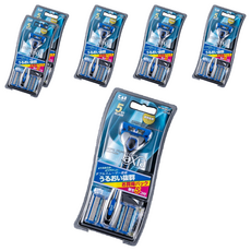 KAI 貝印 男士拋棄式刮鬍刀組 AX-5SE1 axia 組合包, 6套, 刮鬍刀 + 替換刀片 5入