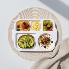 ON THE KITCHEN 兒童用韓國製ECOZEN Yum-Yum餐盤, 水星色, 1個