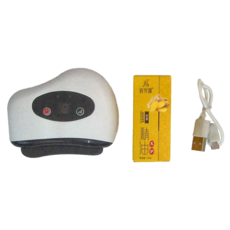 砭石電動智能刮痧板 配薑精油, 白色, 1個