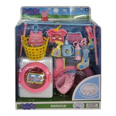 Peppa Pig 粉紅豬小妹 滾筒洗衣機玩具, 粉色 + 黃色 + 藍色, 1組